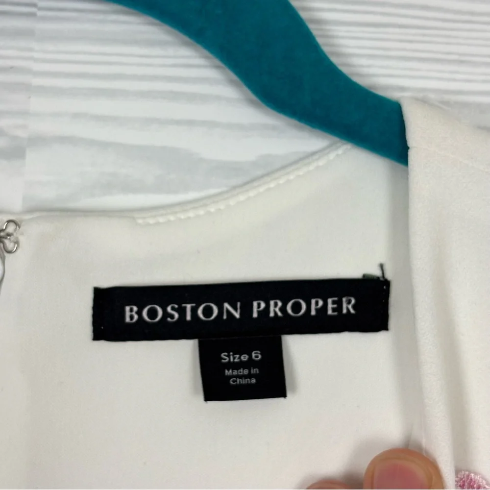 Boston Proper Floral Appliqué Sheath Dress Size 6 NWT - Picture 6 of 12